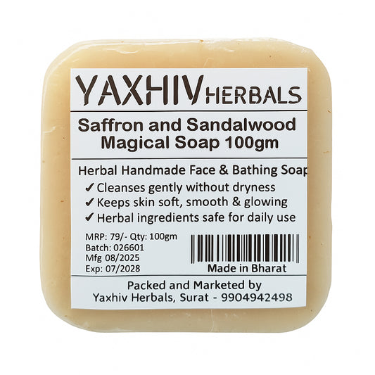 Handmade Sandalwood & Saffron Whitening Soap 100 Pack – Paraben Free Skin Brightening Bath Soap for Men and Women