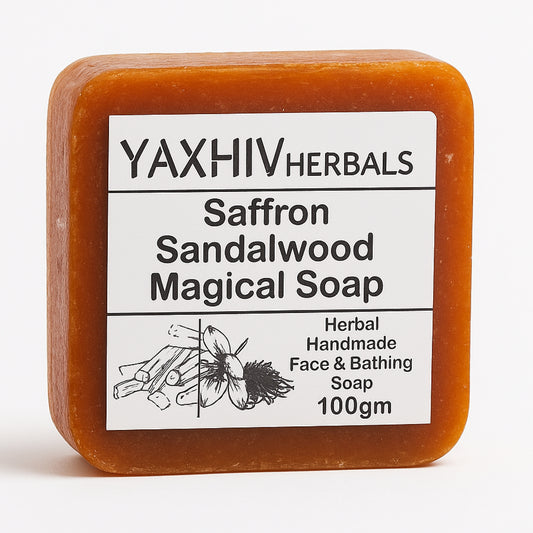 Sandalwood 100 Pack Handmade Whitening Soap – Natural Chandan & Kesar Bath Bar for Glowing Skin 100gm