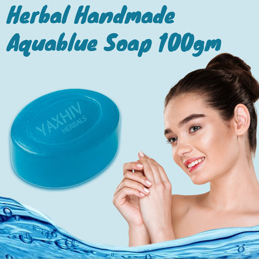 Yaxhiv Herbals Aqua Blue Glycerin Soap 100gm – Refreshing & Gentle Skin Care