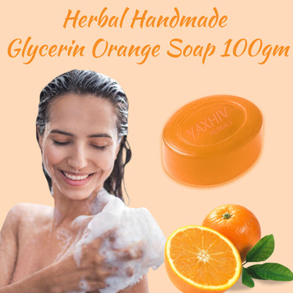Yaxhiv Herbals Orange Glycerine Soap 100gm – Refreshing & Skin Brightening Herbal Soap