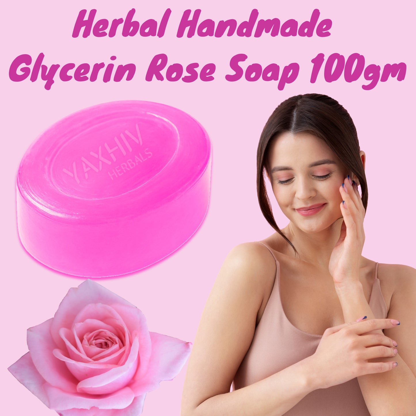 Yaxhiv Herbals Rose Herbal Glycerin Soap 100gm
